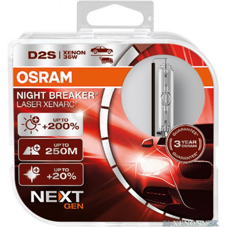 Žárovky a xenonové výbojky Xenonové žárovky Osram XENARC NIGHT BREAKER LASER (NEXT GEN) D2S (2ks) | race-shop.cz