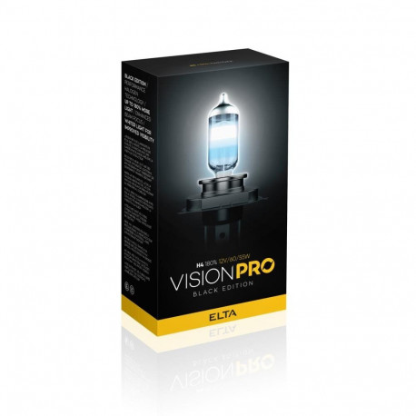 Žárovky a xenonové výbojky ELTA VISION PRO 180 Black Edition 12V 60/55W halogenové žárovky P43t H4 (2ks) | race-shop.cz