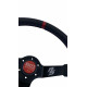 Volanty 3 ramenný sportovní volant RACES Hellrot, 350mm, ekokůže, 90mm odsazení, černá/červená | race-shop.cz