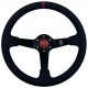 Volanty 3 ramenný sportovní volant RACES Hellrot, 350mm, ekokůže, 90mm odsazení, černá/červená | race-shop.cz