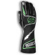 Závodní rukavice Sparco FUTURA s FIA (vnější šití) černá/zelená
