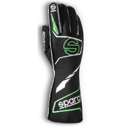 Závodní rukavice Sparco FUTURA s FIA (vnější šití) černá/zelená