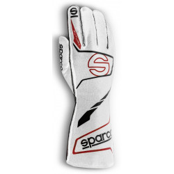 Závodní rukavice Sparco FUTURA s FIA (vnější šití) bílá/černá