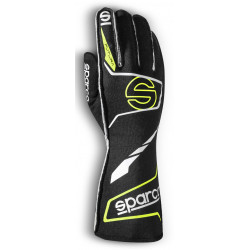 Závodní rukavice Sparco FUTURA s FIA (vnější šití) černá/žlutá