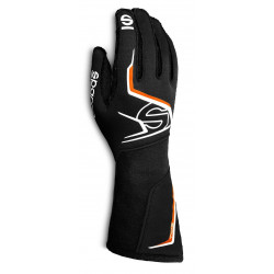 FIA závodní rukavice Sparco TIDE (vnější šití), černá/oranžová
