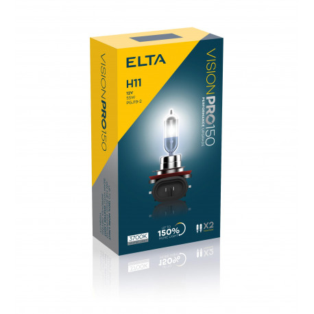Žárovky a xenonové výbojky ELTA VISION PRO 150 12V 55W halogenové žárovky PGJ19-2 H11 (2ks) | race-shop.cz