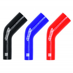Silikonová hadice - redukční koleno RACES Silicone 45° - 25mm (1") na 38mm (1,5")