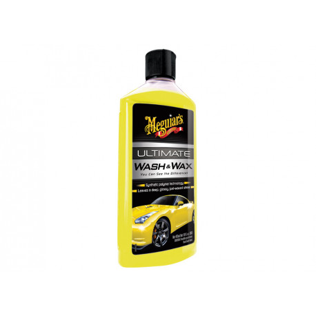 Mytí laku Meguiars Ultimate Wash & Wax - luxusní, nejkoncentrovanější autošampon s příměsí karnauby a polymerů, 473 ml | race-shop.cz