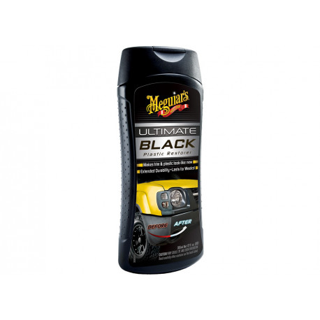 Interiér Meguiars Ultimate Black Plastic Restorer - oživovač a ochrana nelakovaných plastů v exteriéru i interiéru, 355 ml | race-shop.cz