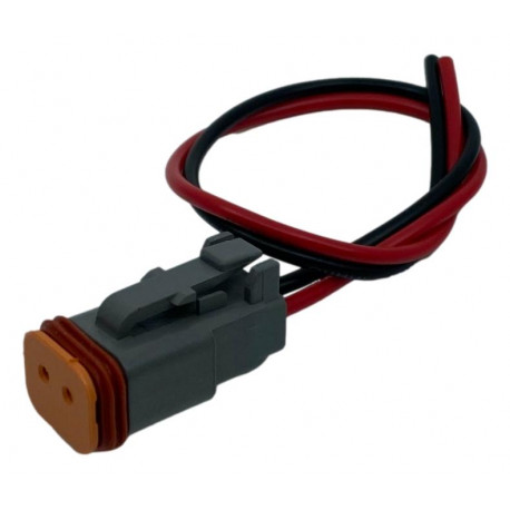 Kabely, očka, konektory Deutsch DTM vodotěsný 2pin konektor (jen zásuvka) s 20 cm kabel (0.75MM2) | race-shop.cz
