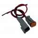 Kabely, očka, konektory Deutsch DTM vodotěsný 2pin konektor (socket&plug) s 15 cm kabel (0.75MM2) | race-shop.cz