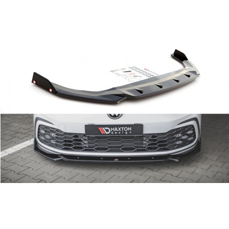 Body kit a vizuální doplňky Přední splitter V.2 + Flaps Volkswagen Golf 8 GTI | race-shop.cz