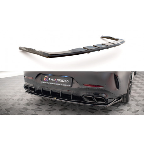 Body kit a vizuální doplňky MAXTON DESIGN centrální zadní splitter pro Mercedes-AMG GT 63S 4-Door Coupe Aero (se svislými lištami), lesklá černá | race-shop.cz