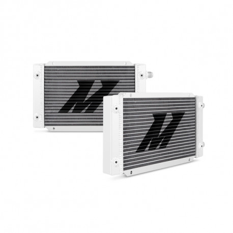 Univerzální olejové chladiče 19 řadový olejový chladič Mishimoto (Dual pass) 380x210x45mm | race-shop.cz