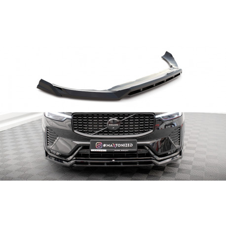 Body kit a vizuální doplňky MAXTON DESIGN přední splitter pro Volvo XC60 R-Design Mk2 Facelift, lesklá černá | race-shop.cz