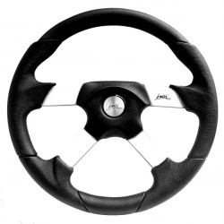4 ramenný sportovní volant Luisi Vega, 350mm, polyuretan, bez odsazení, černá/stříbrná