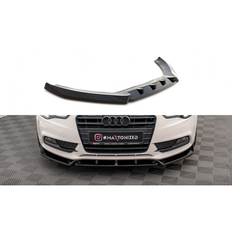 Body kit a vizuální doplňky MAXTON DESIGN přední splitter pro Audi A5 Coupe 8T Facelift, lesklá černá, V1 | race-shop.cz