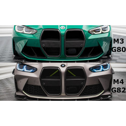 Carbon Fiber Front Grill + License Plate Holder Base BMW M4 G82 / M3 G80