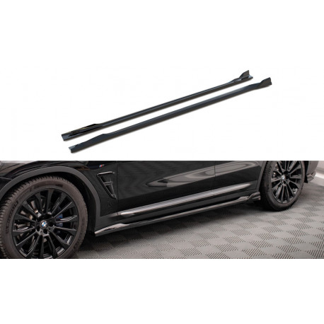 Body kit a vizuální doplňky MAXTON DESIGN difuzory prahů pro BMW X3 G01, lesklá černá | race-shop.cz