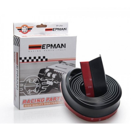 Body kit a vizuální doplňky RACES univerzálny nalepovací čierny lip na nárazník - 2,5m | race-shop.cz