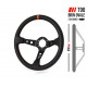 Volanty 3 ramenný sportovní volant RRS Carbon 90, 350mm, karbon, tloušťka 32/28mm, 90mm odsazení, karbon/černá/oranžová | race-shop.cz