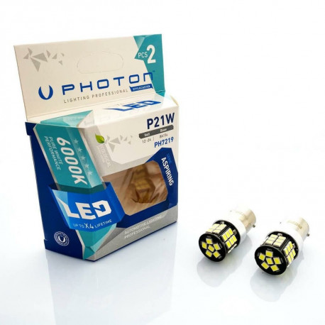Žárovky a xenonové výbojky PHOTON LED EXCLUSIVE P21W žárovky do auta 12V 21W BA15s CAN (2ks) | race-shop.cz