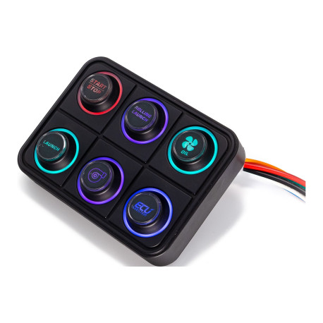 Řídicí jednotky, displeje a příslušenství Ecumaster CAN KEYBOARD 6 místný ovládací panel | race-shop.cz