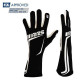 Rukavice Závodní rukavice RRS Grip 2 s FIA (vnitřní prošití) černá bílá | race-shop.cz