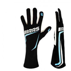 Závodní rukavice RRS Grip 2 s FIA (vnitřní prošití) černá blue