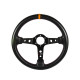 3 ramenný sportovní volant RRS Carbon 90, 350mm, karbon, tloušťka 32/28mm, 90mm odsazení, karbon/černá/oranžová