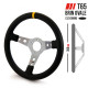 Volanty 3 ramenný sportovní volant RRS Monte Carlo F65, 350mm, kůže, 65mm odsazení, černá/stříbrná/žlutá | race-shop.cz