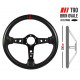 Volanty 3 ramenný sportovní volant RRS Carbon 90, 350mm, karbon, tloušťka 32/28mm, 90mm odsazení, karbon/černá/červená | race-shop.cz