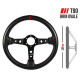 Volanty 3 ramenný sportovní volant RRS Carbon 90, 350mm, karbon, tloušťka 32/28mm, 90mm odsazení, karbon/černá/červená | race-shop.cz
