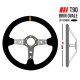 Volanty Steering wheel RRS Corsa 3, 350mm, semiš, stříbrné paprsky, 90mm hluboká miska | race-shop.cz