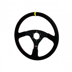 3 ramenný sportovní volant RRS Veloce, 350mm, semiš, tloušťka 32/28mm, bez odsazení, černá/žlutá