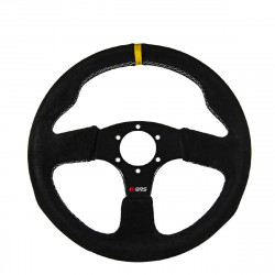 3 ramenný sportovní volant RRS Apex, 330mm, semiš, bez odsazení, černá/žlutá