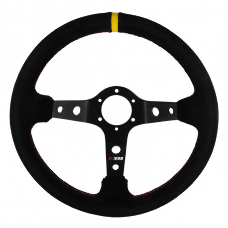 Volanty 3 ramenný volant RRS Rally, 350mm, semiš, 90mm odsazení | race-shop.cz