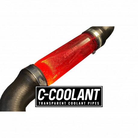Průhledné vodní hadice C-COOLANT - Průhledné potrubí chladicí kapaliny, krátký (34mm) | race-shop.cz