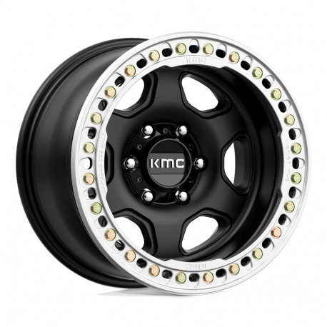 ALU disky KMC KMC KM233 HEX BEADLOCK disk 17x9 5x127 71.5 ET-38, Satin black | race-shop.cz