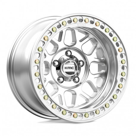 ALU disky KMC KMC KM235 GRENADE CRAWL BEADLOCK disk 17x9 5x127 71.5 ET-38, Silver | race-shop.cz