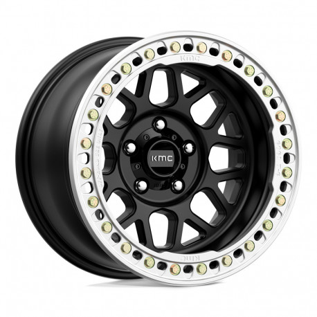 ALU disky KMC KMC KM235 GRENADE CRAWL BEADLOCK disk 18x9 5x127 71.5 ET10, Satin black | race-shop.cz
