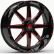 ALU disky Fuel Fuel UTV D650 MAVERICK UTV disk 20x7 4x156 132 ET13, Gloss black | race-shop.cz