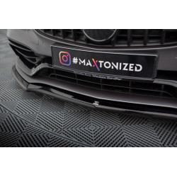 MAXTON DESIGN přední splitter pro Mercedes-AMG C63 Sedan / Estate W205 Facelift, lesklá černá, V1