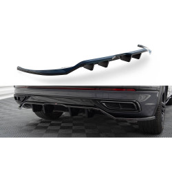 MAXTON DESIGN centrální zadní splitter pro Volkswagen Tiguan R-Line Mk2 Facelift (se svislými lištami), lesklá černá