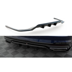 MAXTON DESIGN centrální zadní splitter pro Audi A4 S-Line B9 Facelift (se svislými lištami), lesklá černá, V2