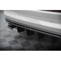 MAXTON DESIGN centrální zadní splitter pro Skoda Kodiaq RS Mk1 Facelift (se svislými lištami), lesklá černá