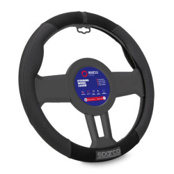 SPARCO CORSA SPS130 steering wheel cover, black (PVC, suede and rubber)