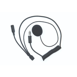 ZERONOISE headset OPEN FACE Nexus 4 PIN STD samec (s konektorem RCA pro sluchátka do uší)