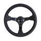 Volanty 3 ramenný sportovní volant NRG, 350mm, kůže, 75mm odsazení, černá | race-shop.cz