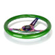 Akce 3 ramenný sportovní volant NRG Classic, 350mm, dřevo, 38mm odsazení, zelená/neon | race-shop.cz